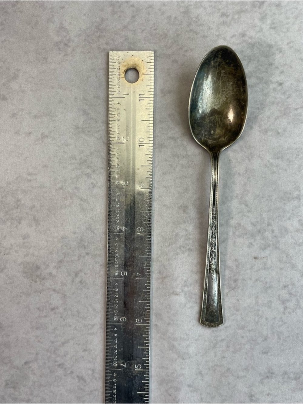 Vintage R.C. Co Silverplate Teaspoon Floral Handle Pat Apd For 6in‎ - Picture 2 of 6